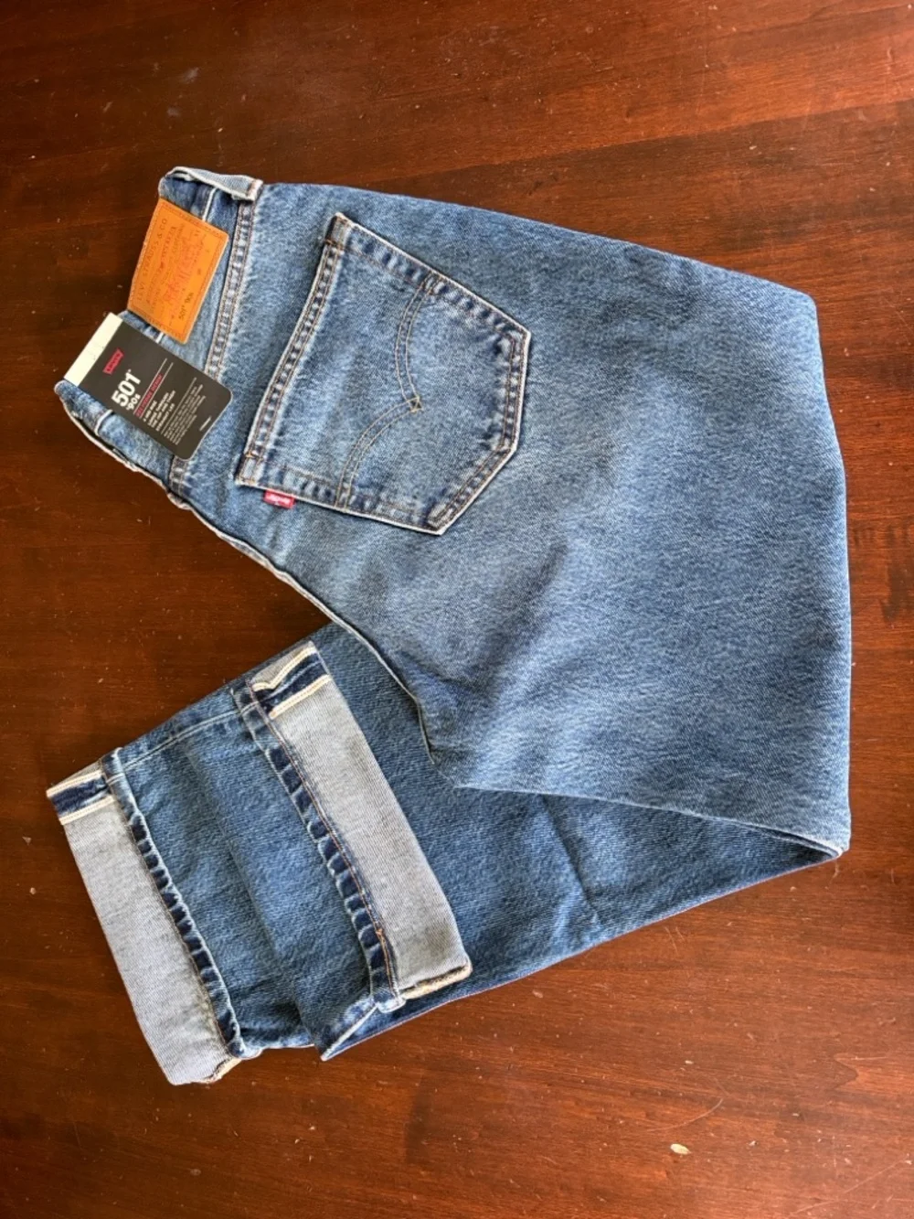 Levis 501 90’s Selvedge Denim Jeans Get on Board Medium Wash Size 29x30 NWT - Picture 9 of 14